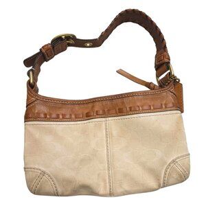 Authentic Coach Bleecker Signature Jacquard Leather Whipstitch Shoulder Bag